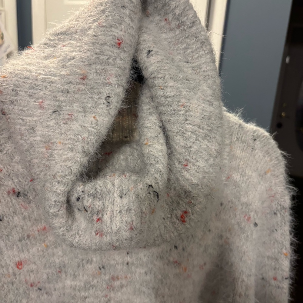 Lou and Grey Cozy Speckled Cowl Neck Sweater